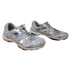 Ryka Influence Training Shoes 9W Womens Gray Silver Pink N-Gage Cross Trainers